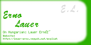 erno lauer business card